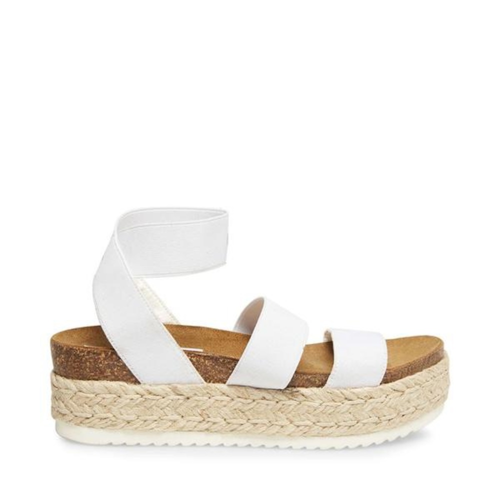 Steve Madden platform sandals in white